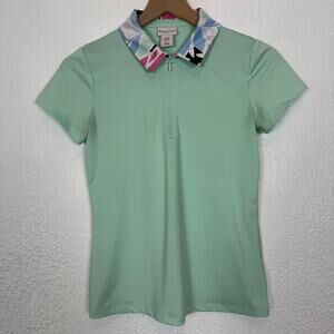 Tommy Bahama Women's Golf 1/4 Zip Short Sleeve Polo Shirt Size XS